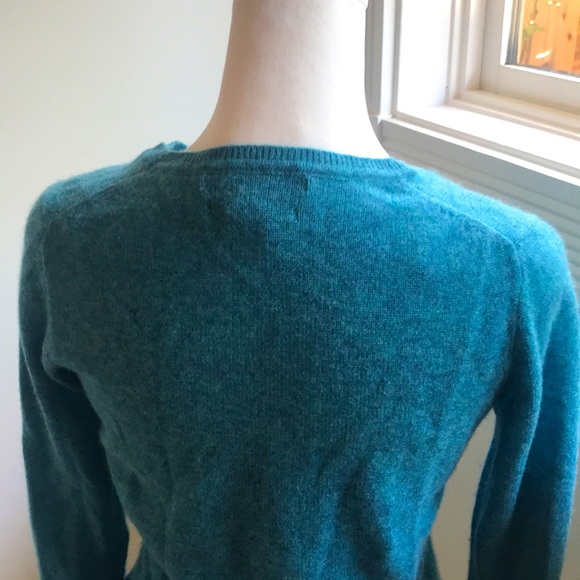 Tahari Cerulean Blue 100% Cashmere Sweater, XS - Picture 3 of 4